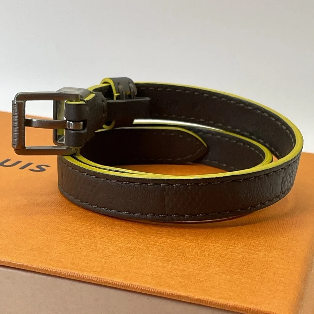 Louis Vuitton Damier Infini Loop It Leather Wrap Bracelet